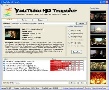Как скачать видео с youtube при помощи YouTube HD Transfer