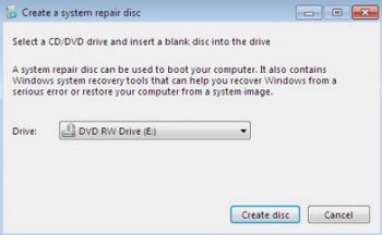 Как создать диск восстановления windows 7