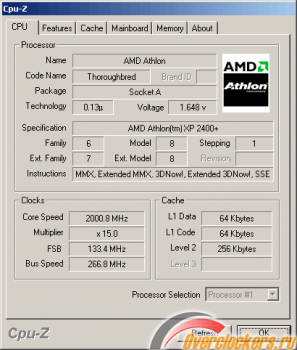 Разгон Athlon 2400+ до 2800+